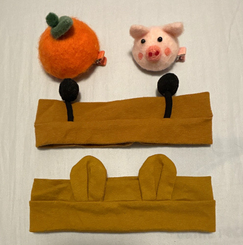 Handmade felt pig - pig, &
