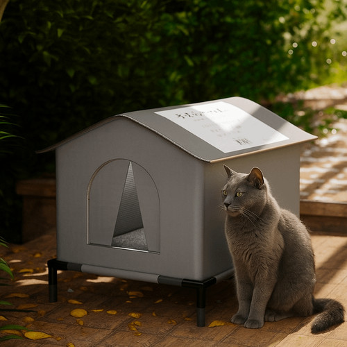 Winter collapsible cat shelter - winter,