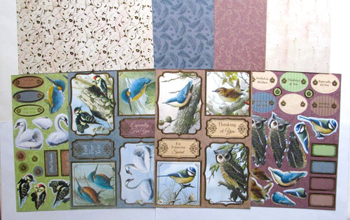 Sheets birds decoupage - birds,