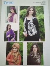 Knitting Pattern Waistcoat 34-40in Hat Scarfs Bag In Tivoli Vienna Wool