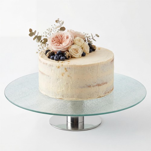 Large glass cake - glass, stand