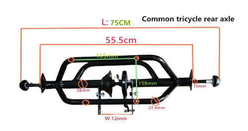 Three wheel bicycle rear - three-wheel,