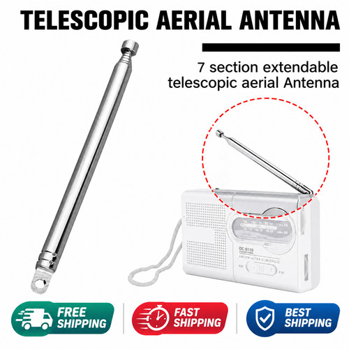 Section telescopic aerial - -,