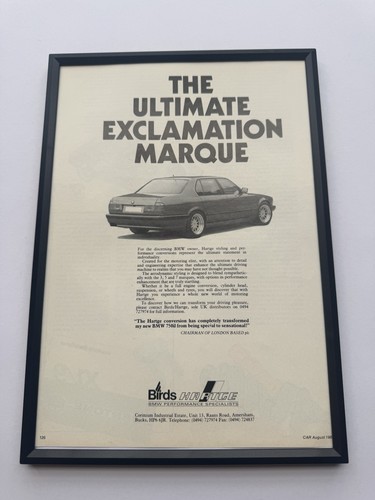 Framed vintage 1989 e32 - framed,