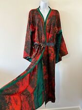 Red SILK Kimono Gown Robe Long