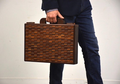 Brazilian rosewood briefcase - rosewood,
