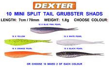 10 SPLIT TAIL MINNOW SHADS SOFT BAIT FISHING LURE PIKE PERCH TROUT LRF DROP SHOT