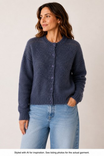 Brora fluffy knit cardigan - brora,
