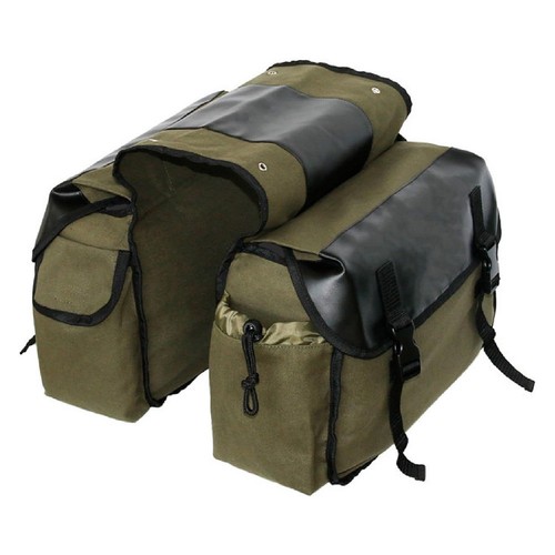Canvas leather rear bike rack - canvas,