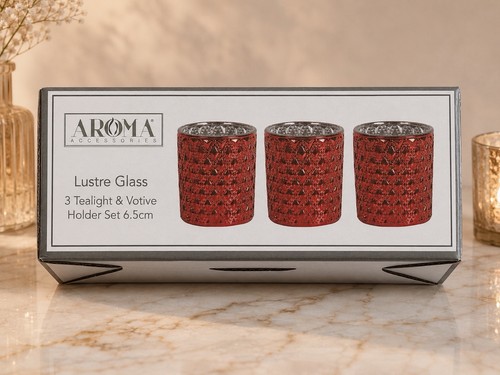Aroma red lustre glass - red,