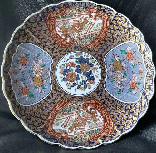 Ceramic large polychrome dish - ceramic,