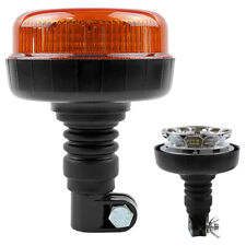 Rotating Flashing Amber Beacon Flexible DIN Pole Mount Tractor Warning Light