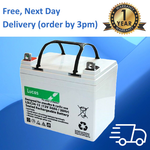 12v 34ah lucas agm gel - 34ah,