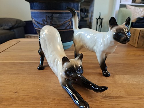 Coopercraft siamese cat pair - siamese,