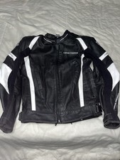 Frank Thomas Dynamic Leather Motorcycle Jacket Size 40 Elbow & Back Armour