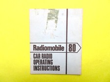 RADIOMOBILE 80 - CAR RADIO OPERATING INSTRUCTIONS - c. 1970s CLASSIC CAR