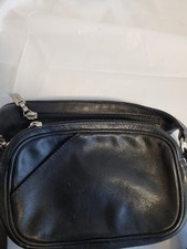 Black Leather Bum Bag Genuine