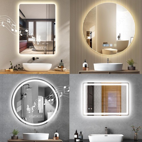 Illuminated bathroom mirror - bathroom,
