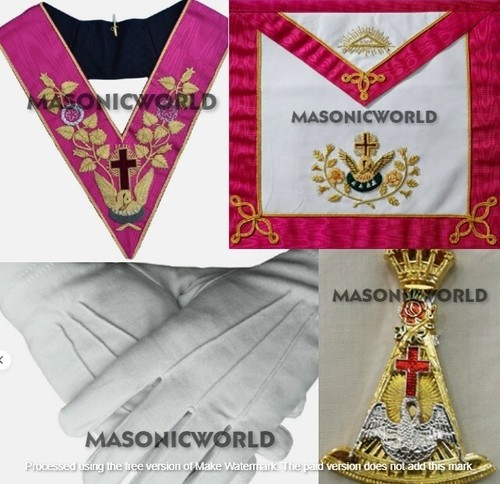 Masonic regalia rose - rose, croix