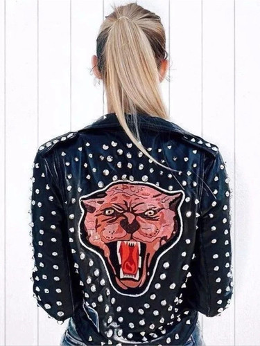 Zara tiger leather studded - zara,
