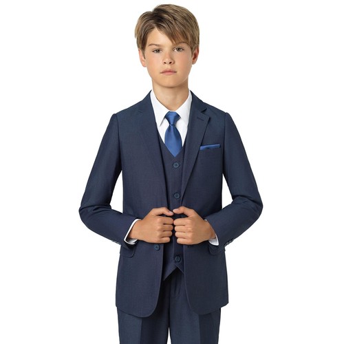 Boys navy wedding suit - navy, suit,