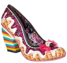 Irregular Choice Size 43 8.5 9 Sweet Treats Ice Cream Heels Multi Colour Chunky 