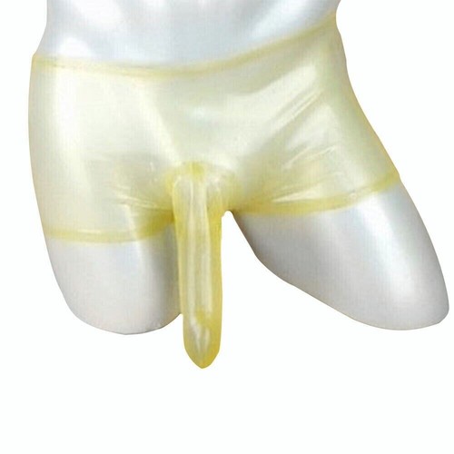 Mens latex rubber sheath pants - rubber,