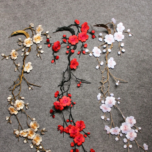 Beautiful embroidered plum - embroidered,