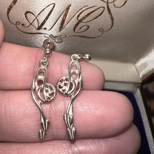 Vintage Charles Rennie Mackintosh Carrick Jewellery Sterling Silver Earrings 925