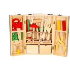 Childrens Wooden Tool Box 36 pc My First Tool Set Toddler Kids Wooden Classics