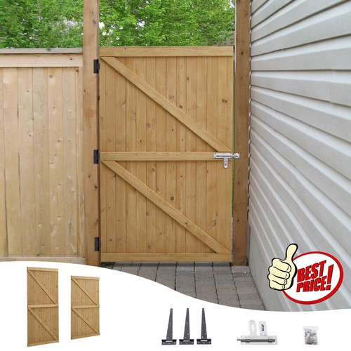 6ft wooden garden gate flat - gate,