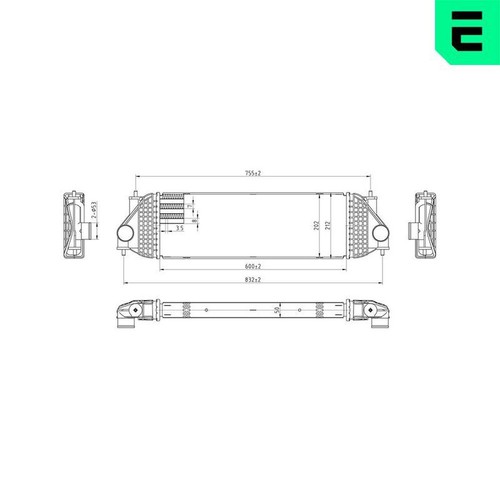 Era 672017 charge air cooler - 672017,