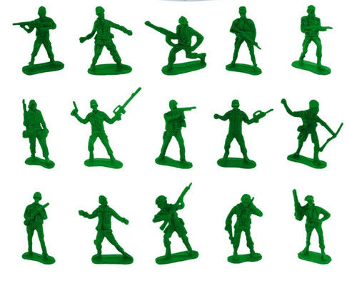 Toy soldiers green plastic - 50,