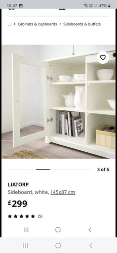 Ikea liatorp white sideboard - white,