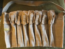 WW2 British webbing Sten Magazine bandolier