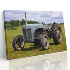 Grey Fergie Ferguson Vintage Tractor Canvas Print Wall Art Picture Decor