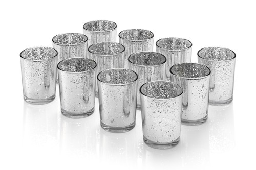 Set mercury glass votive - of,
