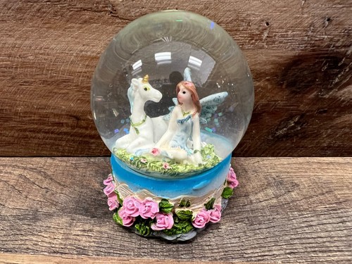 Fairy unicorn resin snow - resin, globe