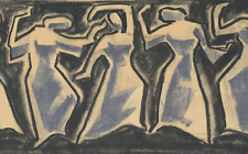 Dancing Figures | Charcoal Drawing by Franz Schicker
