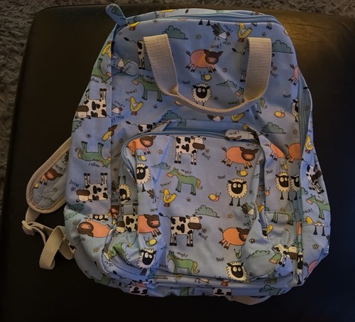 Blue animal print back - blue,