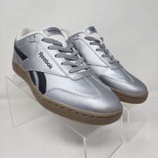 Reebok Streetwear Sneakers Womens 10 Metallic Silver Gum Soles Indoor Court Gym