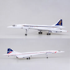 Extra Large Singapore & British Concorde Aircraft Model Plane Toy Gift - 1/125 S