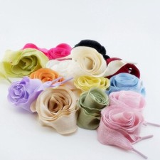 1" Wide Shoelaces Flat Ribbon Shoe Laces Rose Fashion for Sneaker Sport Shoe 47"