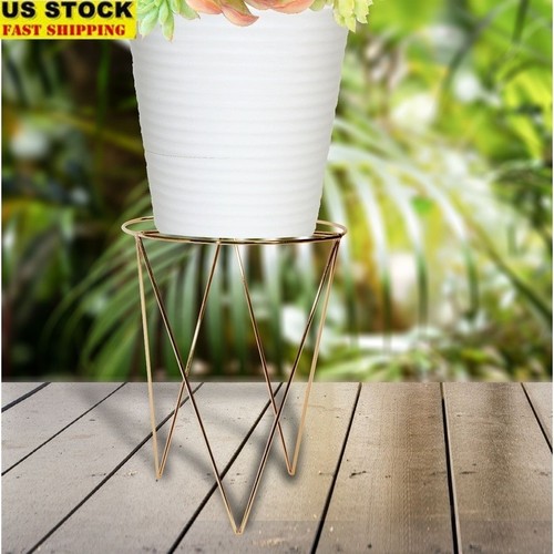 Gold metal plant stand - plant, heavy