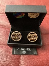 Vintage CHANEL Button Earrings