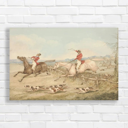 Hunting scene canvas print - hunting,