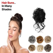 Curly Messy Hair Bun Piece Updo Scrunchie Fake Natural Bobble Hair Extensions UK