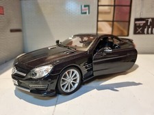 Mercedes SL65 AMG Black 2009 Hardtop Burago 1:24 Diecast Scale Model Car 21066