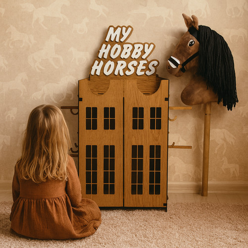Wooden stick horse stable for - wooden,