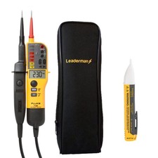 FLUKE T150 Two Pole Voltage Continuity Tester with Fluke 1ac Voltstick and Case 